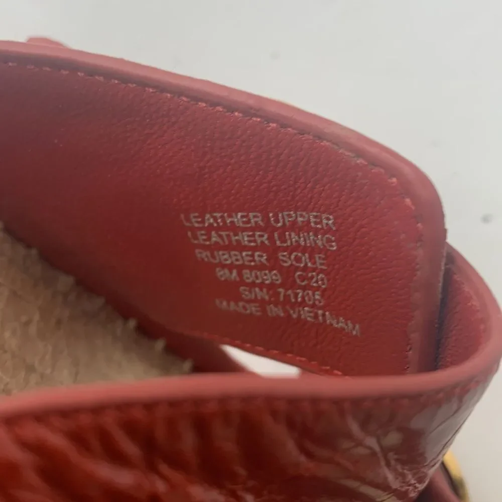 Tory Burch Selby red leather espadrille slides NWOB - Picture 8 of 8